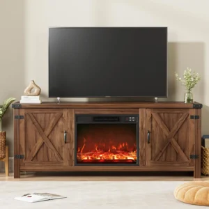 Modern Farmhouse TV Stand With Barn Doors