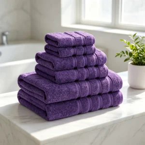 6 Piece Fade Resistant 100% Cotton Towel Set